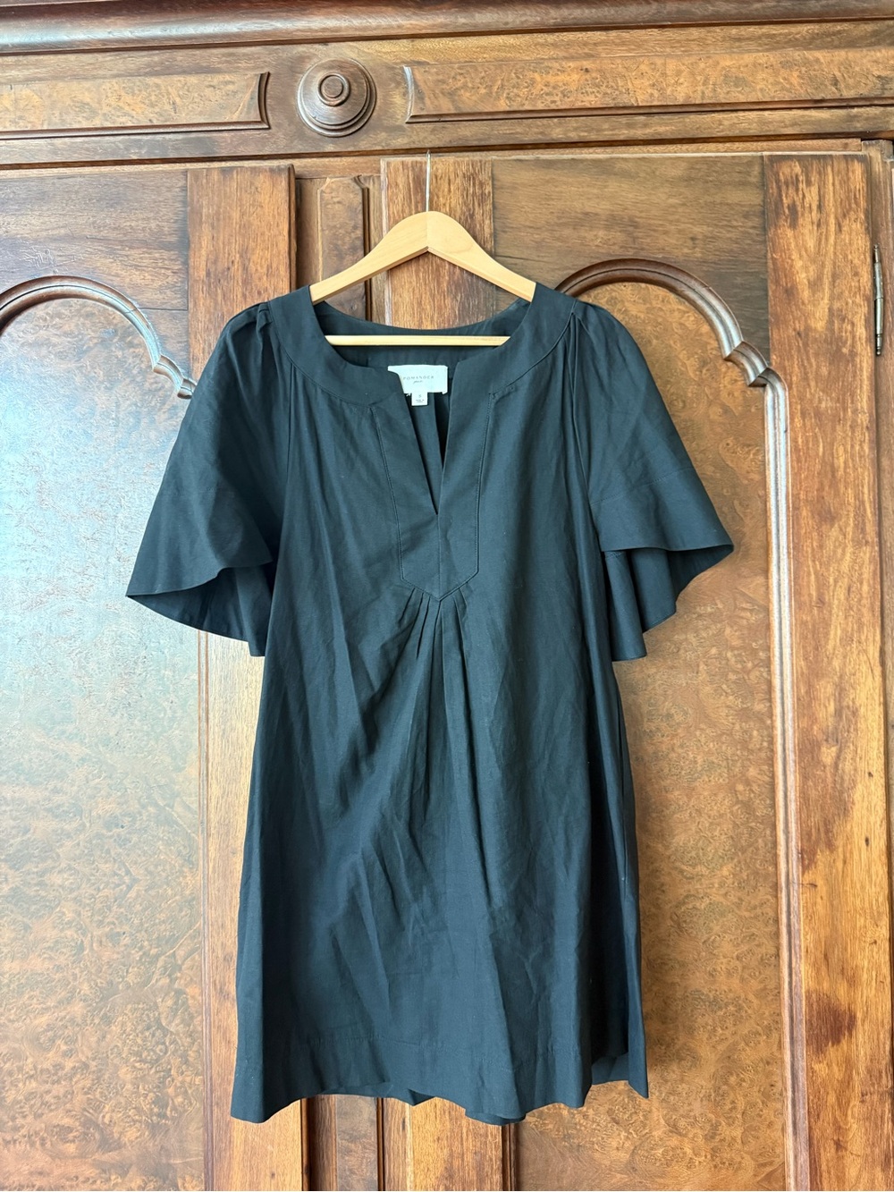 Pomander Place Black Finley Flutter Sleeve Dress - Picture 2 of 6